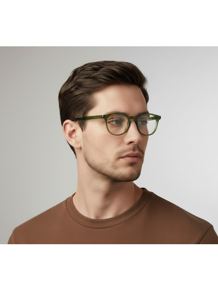 VEYREY VeyRey ochelari de soare nerd acetati Scewate rama verde lentile transparente