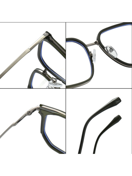 VEYREY VeyRey ochelari de soare patrati Stritad rama aurie lentile transparente