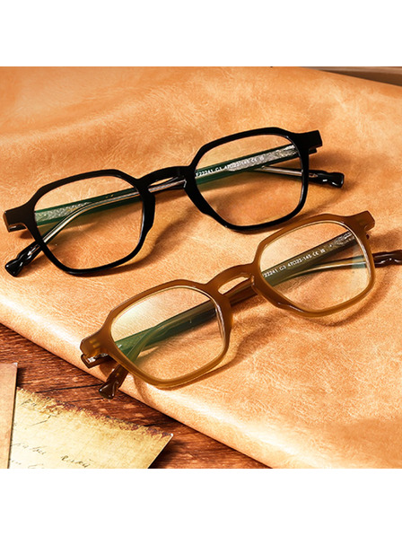VEYREY VeyRey ochelari de soare patrati acetati Zuwn rama negru/multicolor/verde lentile transparente