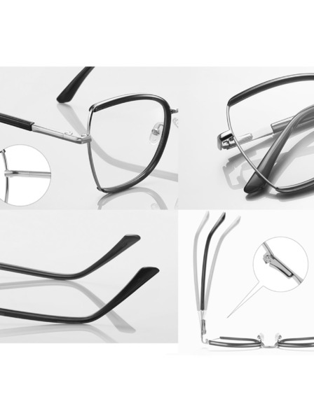 VEYREY VeyRey ochelari de soare oversize pentru femei cu filtru lumina albastra Zep rama transparenta lentile transparente