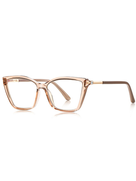 VEYREY VeyRey ochelari de soare cat-eye pentru femei cu filtru lumina albastra Binill rama aurie lentile transparente