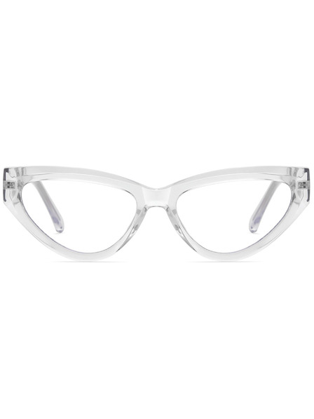VEYREY VeyRey ochelari de soare cat-eye pentru femei cu filtru lumina albastra Sprimack rama transparenta lentile transparente