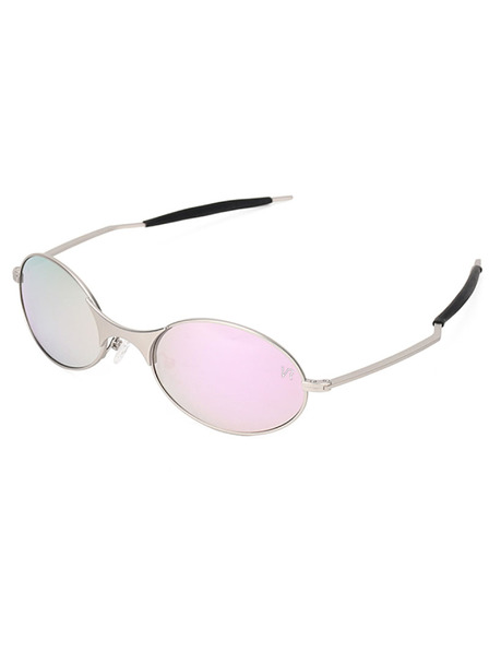 VEYREY VeyRey ochelari de soare ovali polarizati Pemu rama gri lentile roz