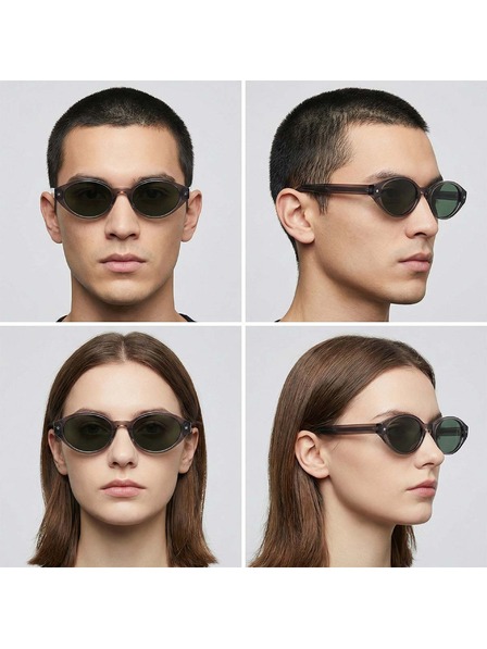 VEYREY VeyRey ochelari de soare cat-eye din acetat polarizati pentru femei Aest rama transparenta lentile verzi