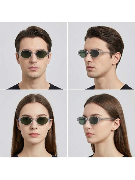 VEYREY VeyRey ochelari de soare cat-eye din acetat polarizati pentru femei Aest rama transparenta lentile negre