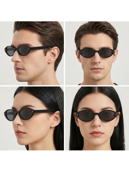 VEYREY VeyRey ochelari de soare cat-eye din acetat polarizati pentru femei Aest rama neagra lentile negre