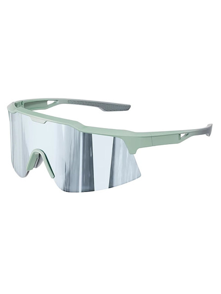 VEYREY VeyRey ochelari de soare sportivi Antism rama verde lentile argintii