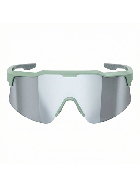 VEYREY VeyRey ochelari de soare sportivi Antism rama verde lentile argintii