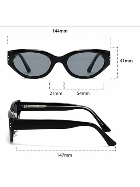 VEYREY VeyRey ochelari de soare cat-eye Nontu rama neagra lentile negre