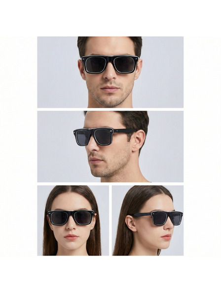 VEYREY VeyRey ochelari de soare patrulatori acetati polarizati Crawier rama neagra lentile negre