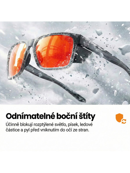 VEYREY VeyRey ochelari de soare sport polarizati Binow rama neagra lentile portocalii