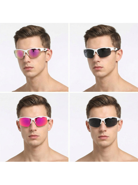 VEYREY VeyRey ochelari de soare sport polarizati Blixe rama alba lentile negre