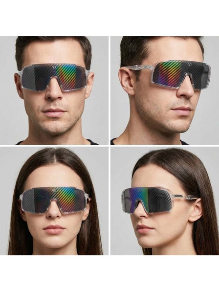 VEYREY VeyRey ochelari de soare sport Ogharod (hologram Carbon) rama transparenta lentile multicolore