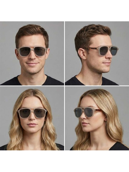 VEYREY VeyRey ochelari de soare piloti polarizati Interlity rama gri lentile negre