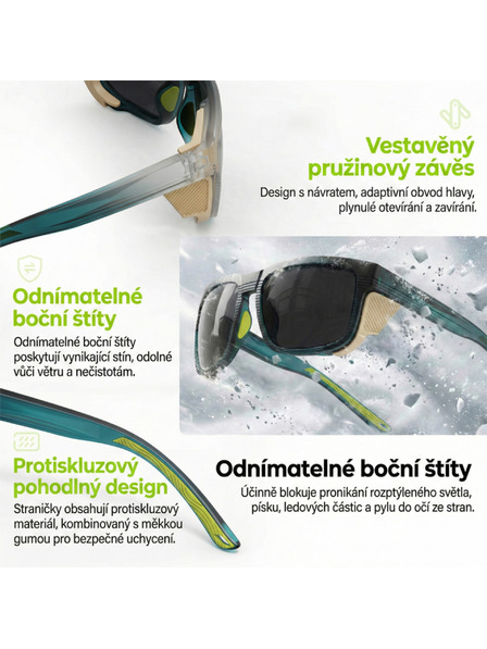 VEYREY VeyRey ochelari de soare sport polarizati Unow rama neagra lentile verzi