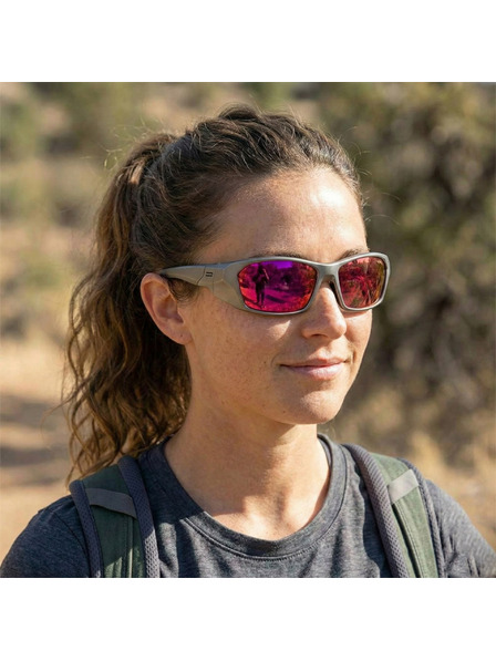 VEYREY VeyRey ochelari de soare sport polarizati Borned rama transparenta lentile roz