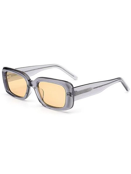 VEYREY VeyRey ochelari de soare patrati acetati polarizati Xep rama transparenta lentile galbene