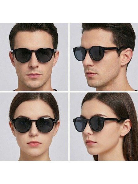 VEYREY VeyRey ochelari de soare ovali polarizați Contralance rama neagră lentile negre