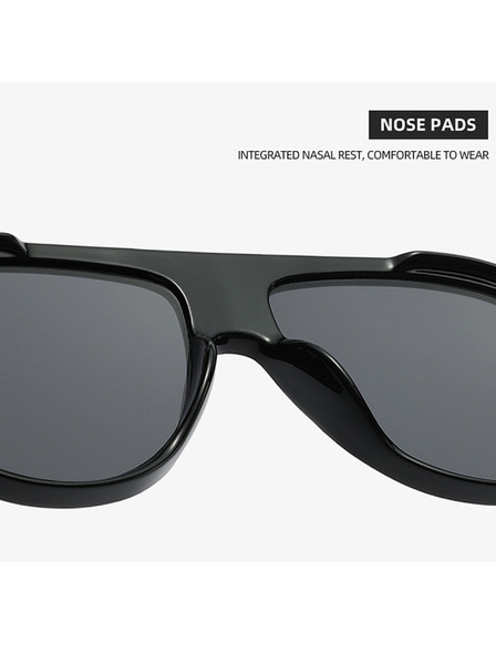 VEYREY VeyRey ochelari pilot de soare Monoeet rama transparentă lentile albastre