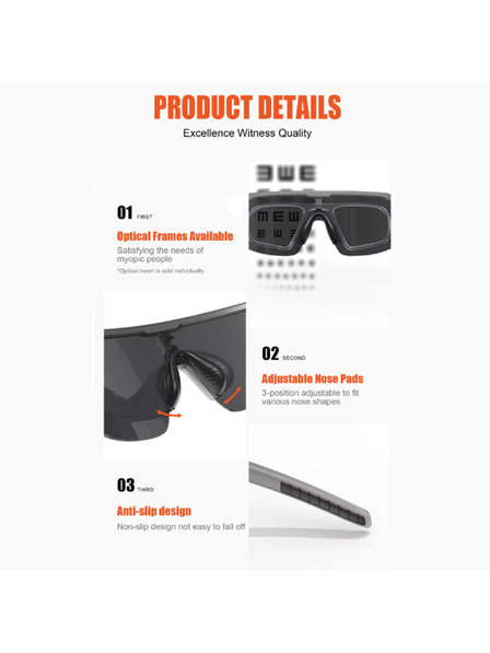 VEYREY VeyRey ochelari de soare sport fotocromici Endank rama galbenă lentile verzi