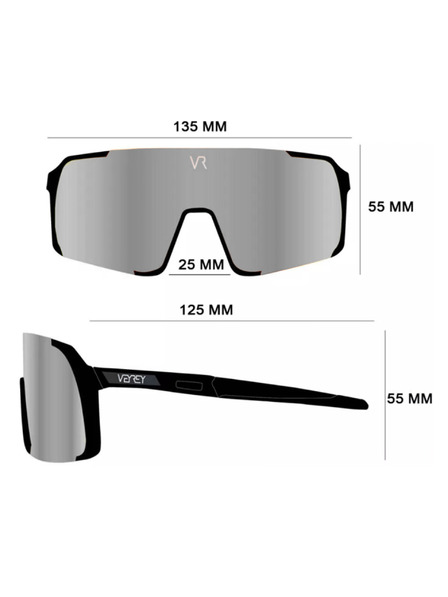 VEYREY VeyRey ochelari de soare sport pentru copii Wegub rama albă lentile roz