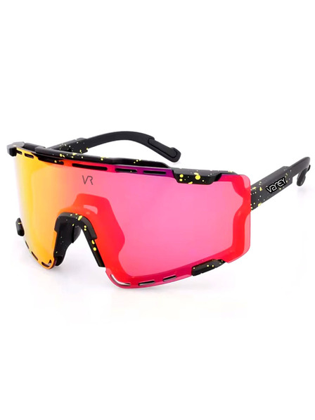 VEYREY VeyRey ochelari de soare sport Semihoof rama neagră lentile roșii