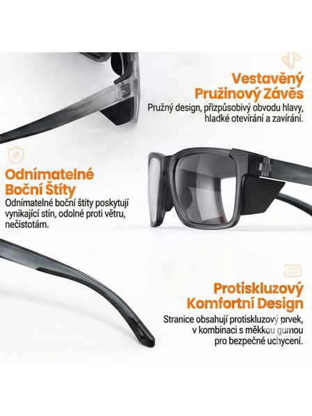 VEYREY VeyRey ochelari de soare sport polarizați Binow rama gri lentile negre