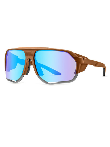 VEYREY VeyRey ochelari de soare sport polarizați Bralter rama maro lentile albastre