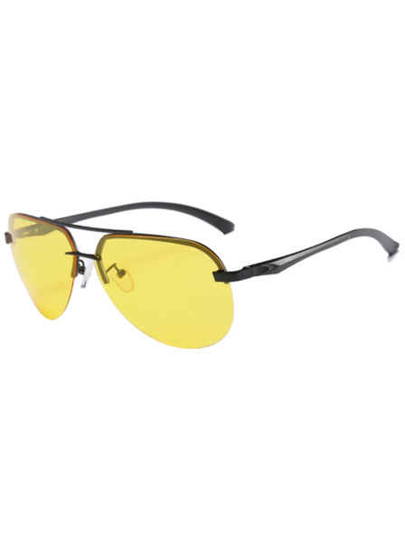 VEYREY VeyRey ochelari pilot polarizați pentru bărbați Armero rama argintie lentile galbene