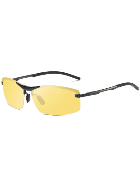 VEYREY VeyRey ochelari de soare sport polarizați pentru bărbați Fresno rama argintie lentile galbene