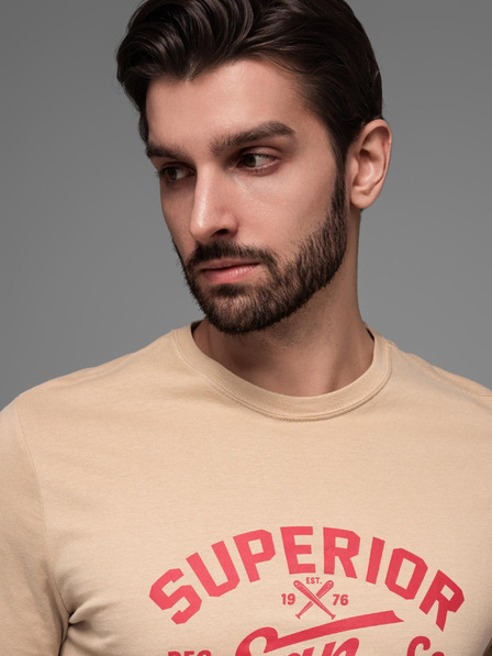 Ombre Clothing Tricou bărbătesc bej Ombre Clothing