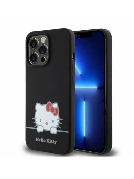 Hello Kitty Hello Kitty Liquid Silicone Daydreaming Logo Carcasă Spate pentru iPhone 13 Pro Negru