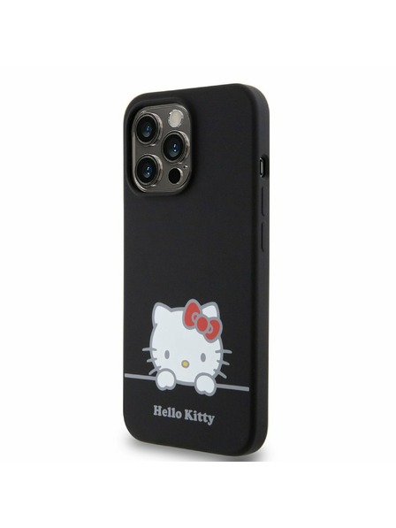 Hello Kitty Hello Kitty Liquid Silicone Daydreaming Logo Carcasă Spate pentru iPhone 13 Pro Negru