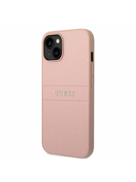 Guess Guess PU Piele Saffiano Carcasă Spate pentru iPhone 14 Plus Roz