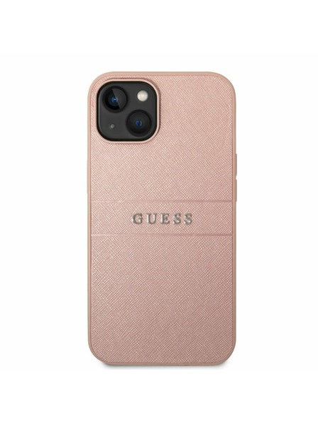 Guess Guess PU Piele Saffiano Carcasă Spate pentru iPhone 14 Plus Roz