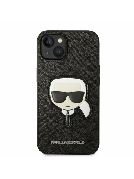 Karl Lagerfeld Karl Lagerfeld PU Saffiano Karl Head Carcasă Spate pentru iPhone 14 Plus Negru