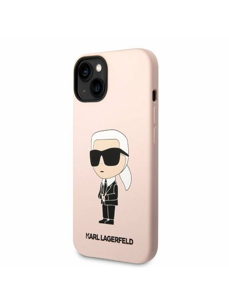 Karl Lagerfeld Karl Lagerfeld Liquid Silicone Ikonik NFT Carcasă Spate pentru iPhone 14 Plus Roz