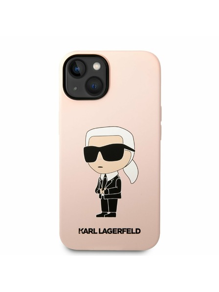 Karl Lagerfeld Karl Lagerfeld Liquid Silicone Ikonik NFT Carcasă Spate pentru iPhone 14 Plus Roz