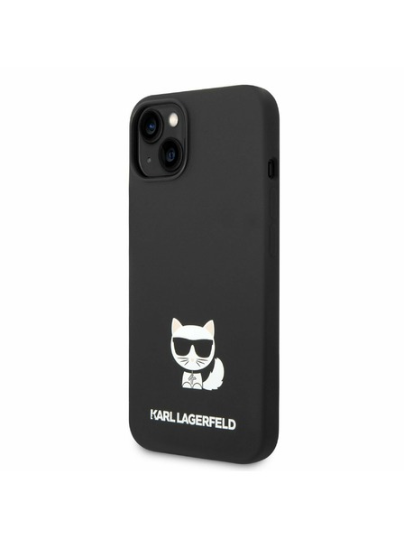 Karl Lagerfeld Karl Lagerfeld Liquid Silicone Choupette Carcasă Spate pentru iPhone 14 Plus Negru