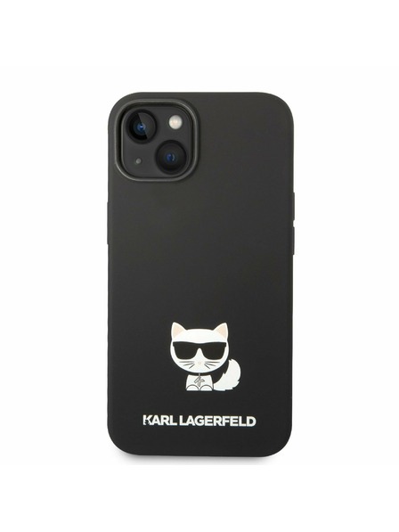 Karl Lagerfeld Karl Lagerfeld Liquid Silicone Choupette Carcasă Spate pentru iPhone 14 Plus Negru
