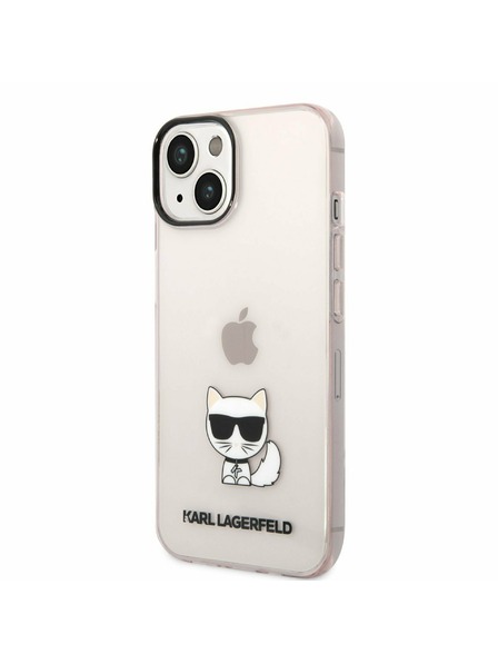 Karl Lagerfeld Karl Lagerfeld Choupette Logo Carcasă Spate pentru iPhone 14 Plus Roz