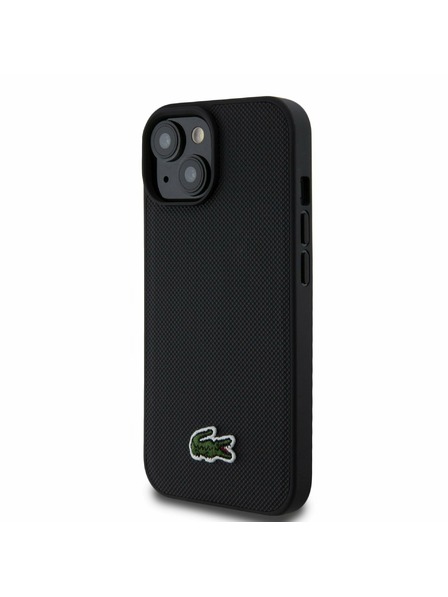 Lacoste Lacoste Iconic Petit Pique Woven Logo Magsafe Carcasă Spate pentru iPhone 15 Black