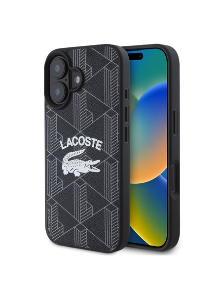Lacoste Lacoste Blend Monogram MagSafe Carcasă Spate pentru iPhone 16 Black