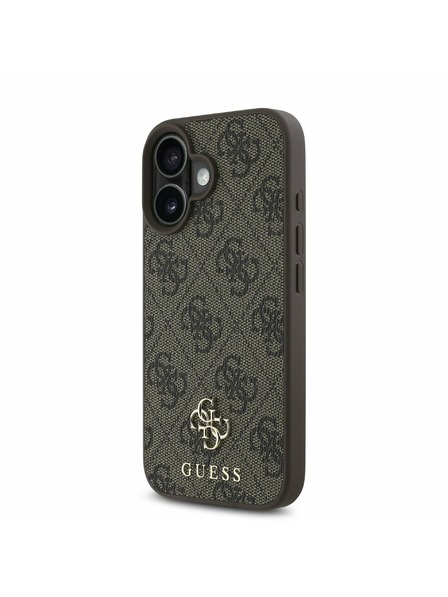 Guess Guess PU 4G Small Metal Logo MagSafe Carcasă Spate pentru iPhone 16 Plus Brown