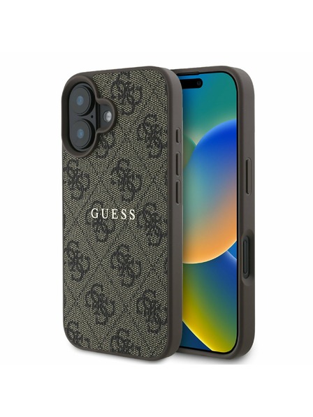 Guess Guess PU 4G Classic Logo MagSafe Carcasă Spate pentru iPhone 16 Plus Brown