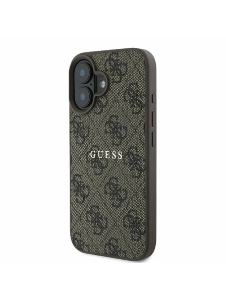 Guess Guess PU 4G Classic Logo MagSafe Carcasă Spate pentru iPhone 16 Plus Brown