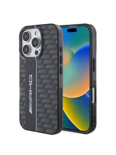 AMG AMG Carbon Pattern Carcasă Spate pentru iPhone 16 Pro Max Black
