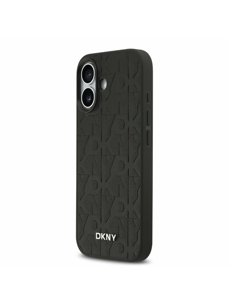 DKNY DKNY PU Leather Grid Pattern Magsafe Carcasă Spate pentru iPhone 17 Black