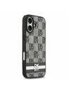 DKNY DKNY PU Leather Checkered Pattern and Stripe Carcasă Spate pentru iPhone 17 Black