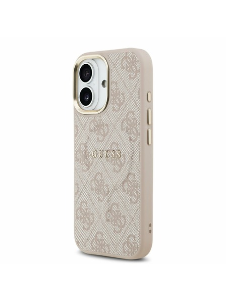 Guess Guess PU Leather 4G Gold Frame MagSafe Carcasă Spate pentru iPhone 17 Pink